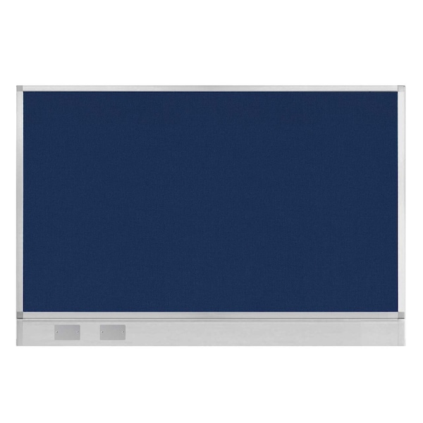 Hush Panel Configurable Cubicle Partition 6' x 4' Navy Blue Fabric w/ Cable Channel
